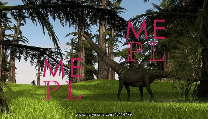 : Mamenchisaurus walking through swampy water : Mamenchisaurus walking through swampy water