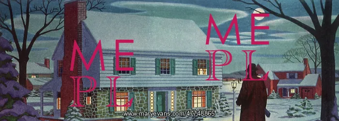 : Man approaches Home in Winter : Man approaches Home in Winter