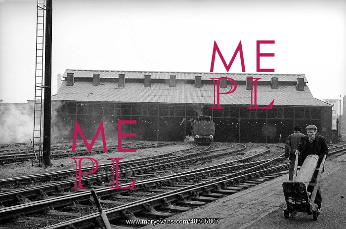 : Man with barrow in front of Nine Elms New Shed : Man with barrow in front of Nine Elms New Shed