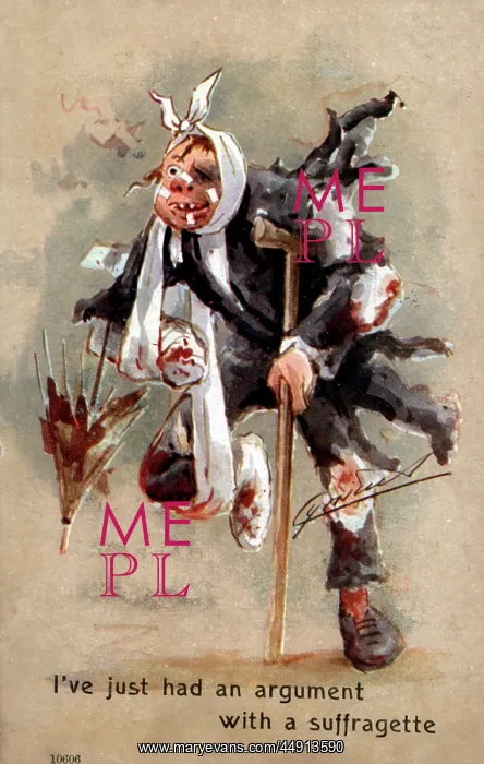 : Man Beaten up by a Suffragette : Man Beaten up by a Suffragette