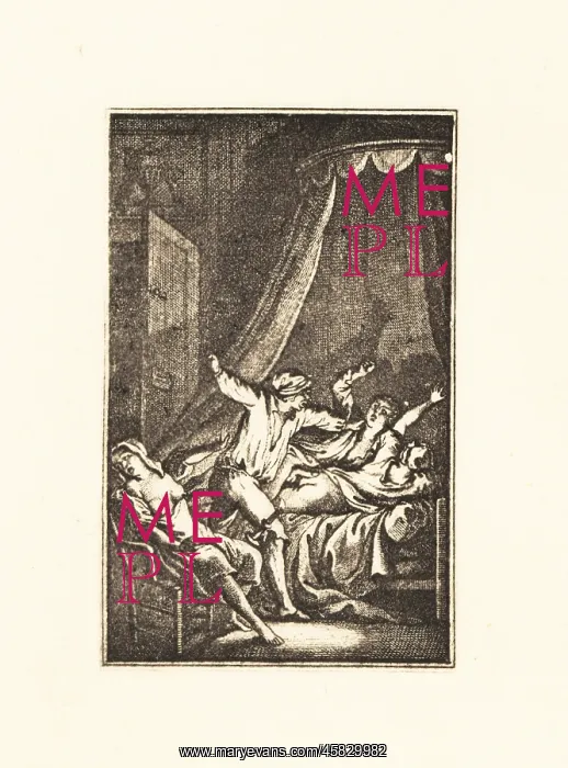 : A man bursting into a room with a menage a trois : A man bursting into a room with a menage a trois