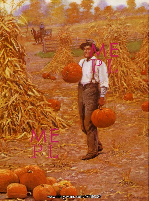: Man Carrying Pumpkins : Man Carrying Pumpkins
