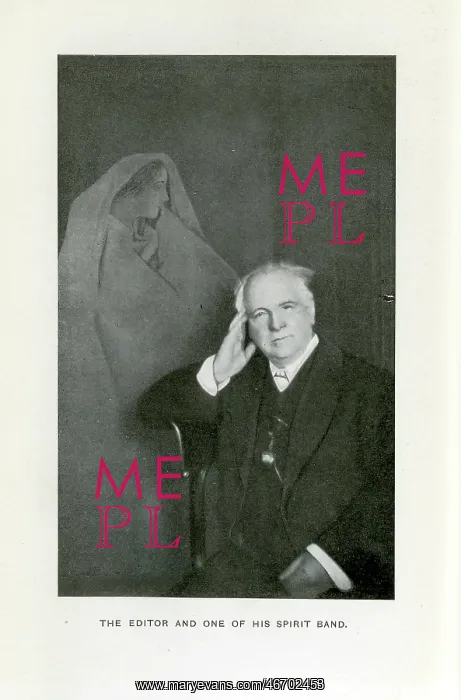 : Man on chair with spirit in background : Man on chair with spirit in background