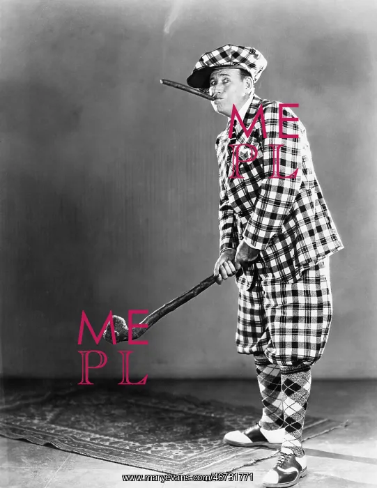  : Man in a checkered golf outfit