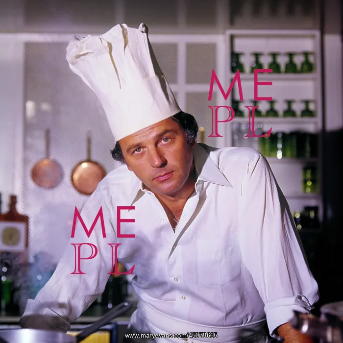 : Serious Man Chef Wearing Toque in Restaurant Kitchen : Serious Man Chef Wearing Toque in Restaurant Kitchen