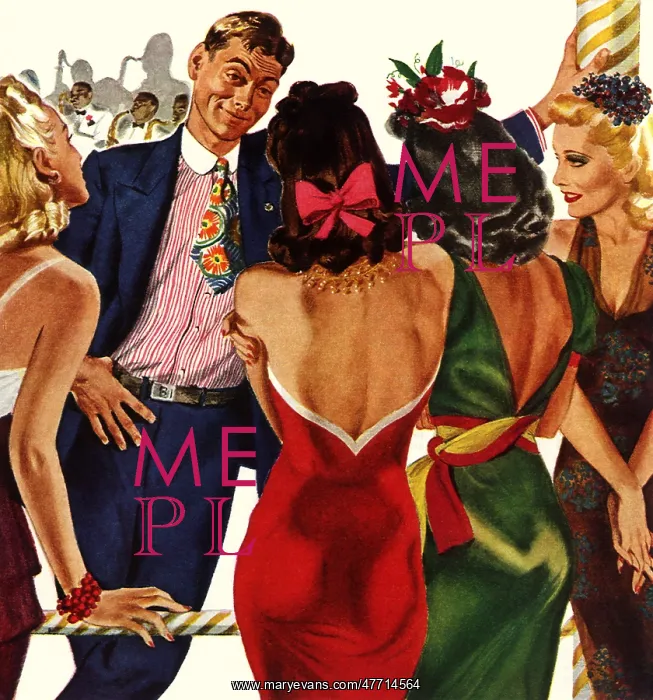 : Man Circled by Admirers : Man Circled by Admirers
