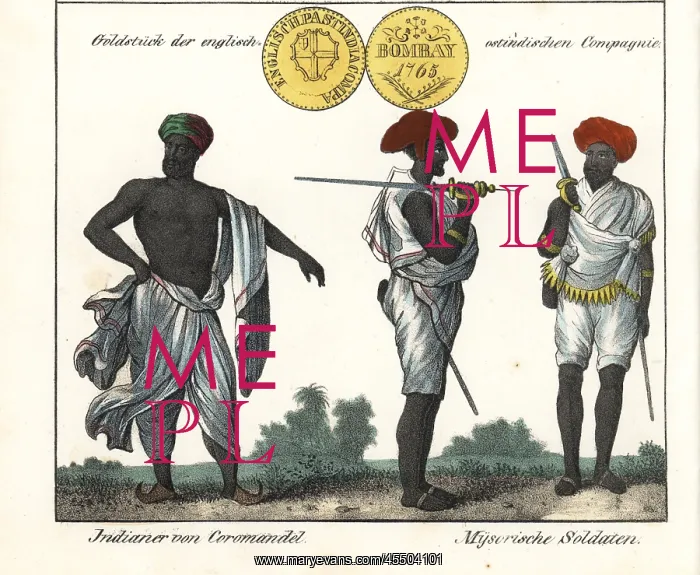  : Man from the Coromandel coast and two soldiers from Mysore