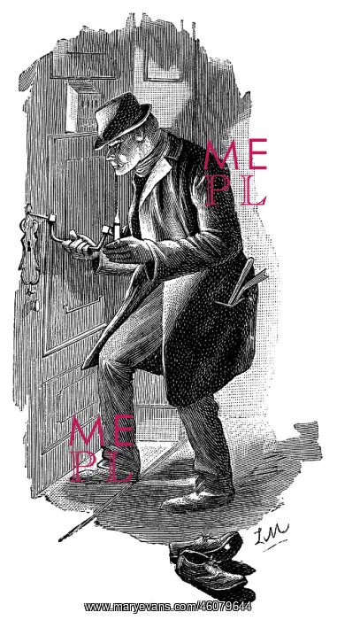 : Man cracking a door lock, 1891