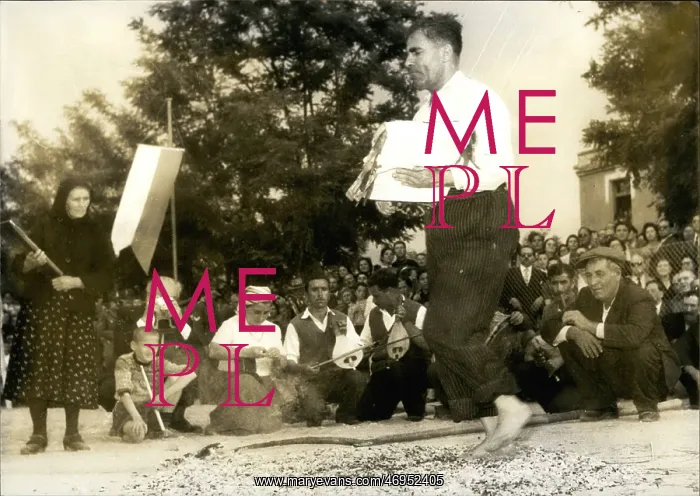 : Man dancing on hot coals : Man dancing on hot coals