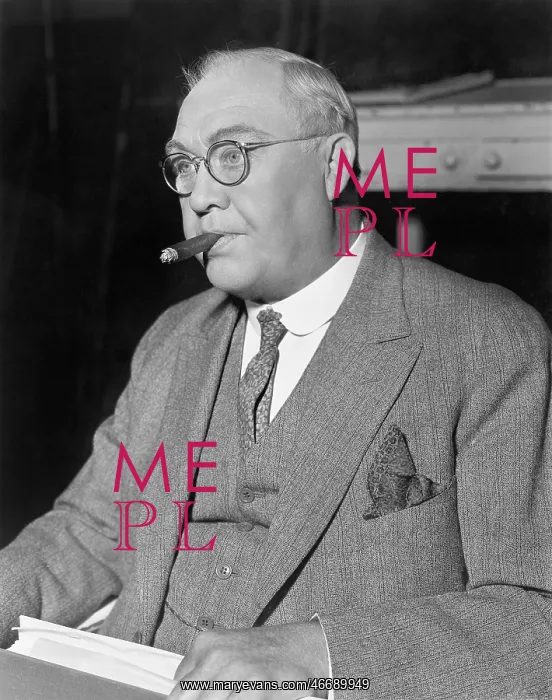 : Man daydreaming with a cigar in his mouth : Man daydreaming with a cigar in his mouth