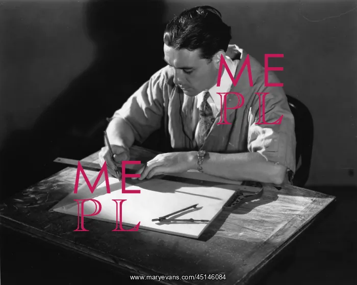 : Man At Drafting Boad : Man At Drafting Boad