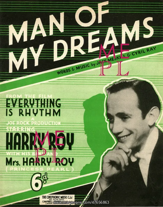 : Man of my dreams - Music Sheet Cover : Man of my dreams - Music Sheet Cover