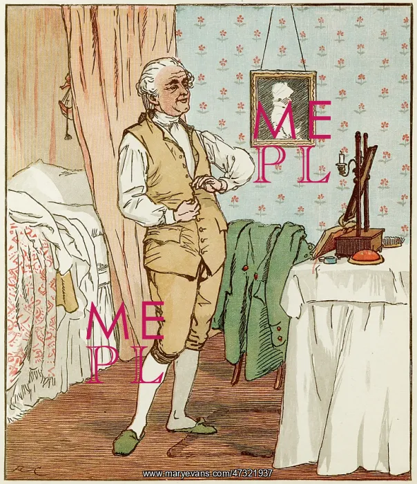 : MAN DRESSING - circa 1800 : MAN DRESSING - circa 1800