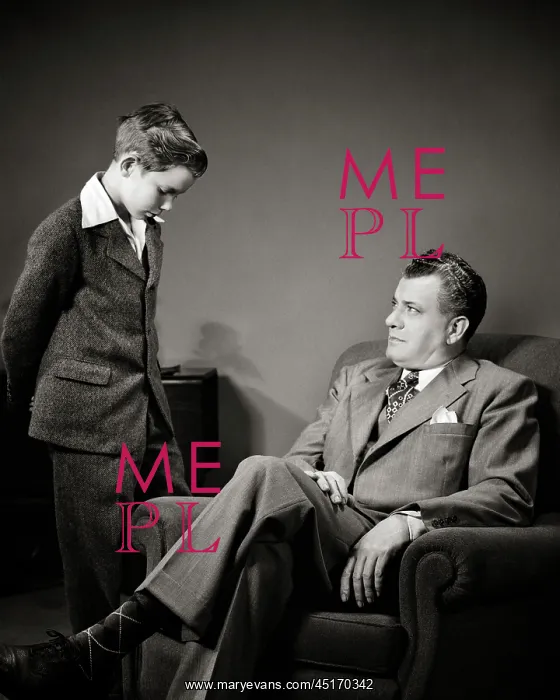 : Man Father Seated Talking to Disciplining Admonishing : Man Father Seated Talking to Disciplining Admonishing