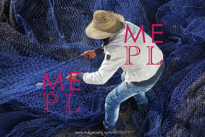 : Man with fishing nets, M'diq, Morocco : Man with fishing nets, M'diq, Morocco