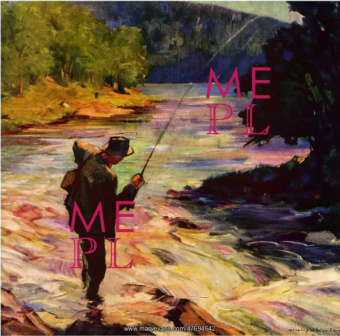 : Man Fishing in Rushing River