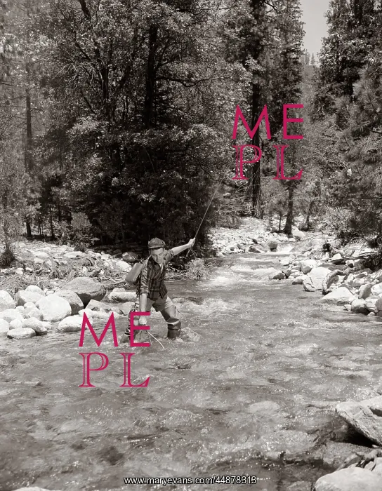  : Man Fly Fishing In Stream