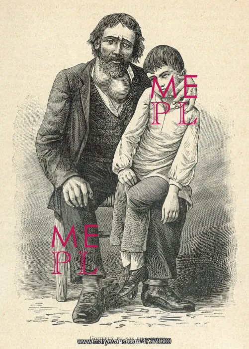 : MAN WITH GOITRE AND SON : MAN WITH GOITRE AND SON