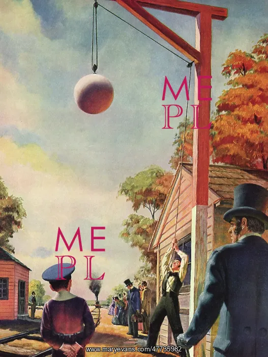  : Man hoists Large White Sphere to Signal Train