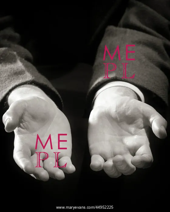 : Man Holding Both of his Hands Out Before Him in : Man Holding Both of his Hands Out Before Him in