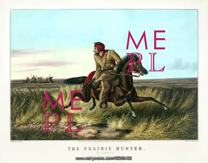 : A man on a horse in the middle of prairie with : A man on a horse in the middle of prairie with