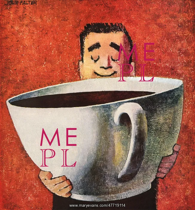 : Man and Huge Coffee Cup : Man and Huge Coffee Cup