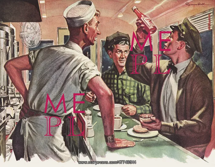 : Man inspects Ketchup Bottle : Man inspects Ketchup Bottle