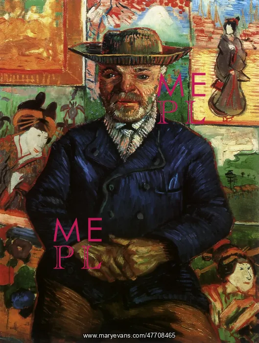 : Man with Japanese Prints, by Van Gogh : Man with Japanese Prints, by Van Gogh