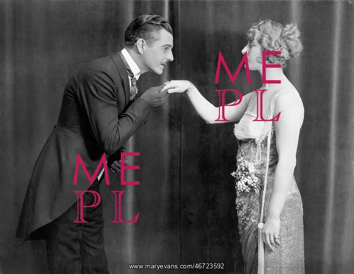 : Man kissing womans hand : Man kissing womans hand
