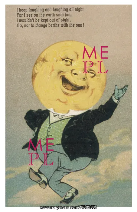 : MAN IN THE MOON POSTCARD : MAN IN THE MOON POSTCARD