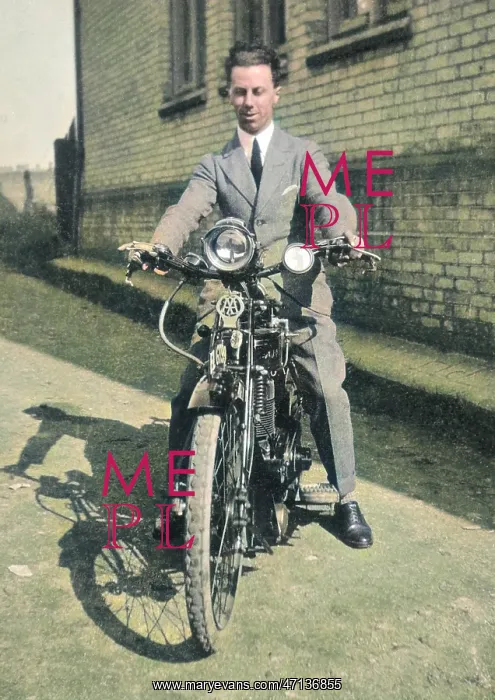 : Man on a motorbike : Man on a motorbike