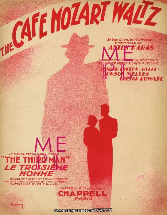 : THIRD MAN MUSIC SHEET : THIRD MAN MUSIC SHEET