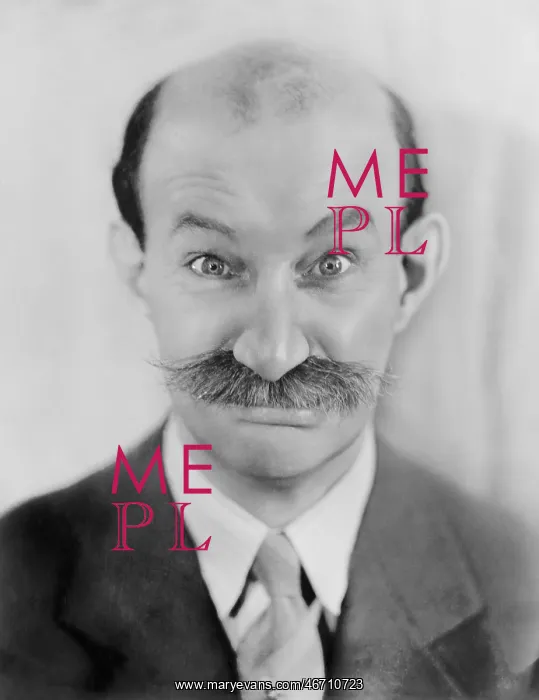 : Man with mustache making a funny face