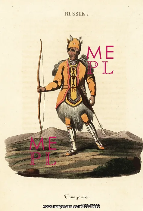 : Man of the nomadic Evenki people, 18th century : Man of the nomadic Evenki people, 18th century