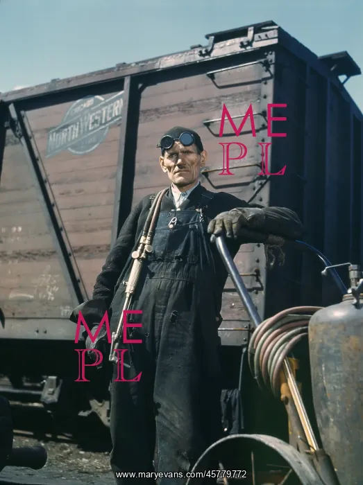 : Man, occupations, railroad, World War II : Man, occupations, railroad, World War II