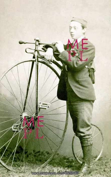 : Man and his Penny Farthing : Man and his Penny Farthing