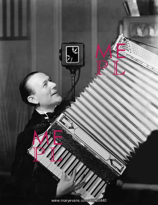: Man playing accordion : Man playing accordion