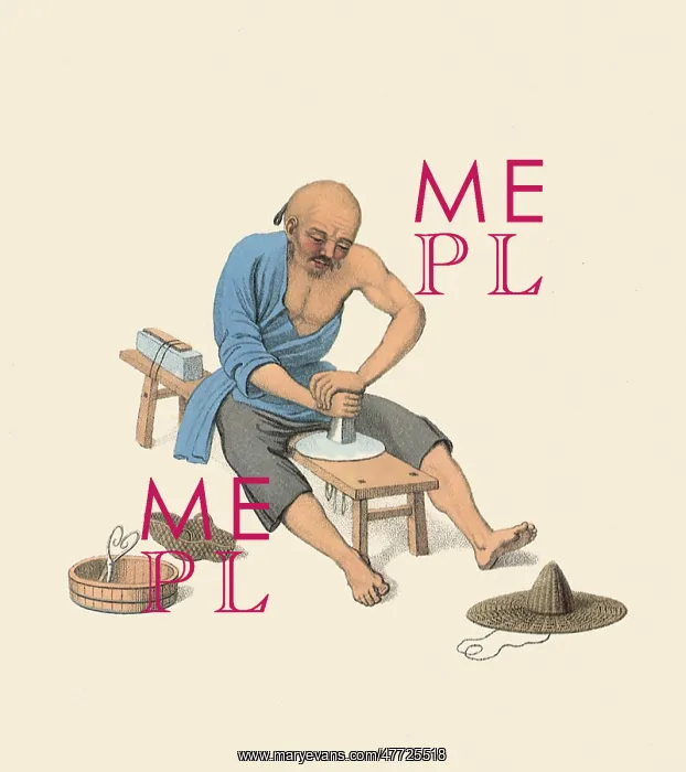 : Man Polishing Crystals : Man Polishing Crystals