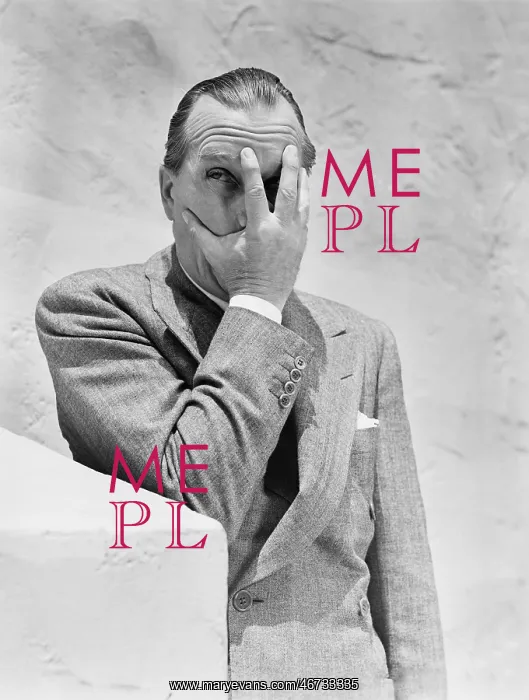 : Man putting his hand in front of his face and peeking : Man putting his hand in front of his face and peeking