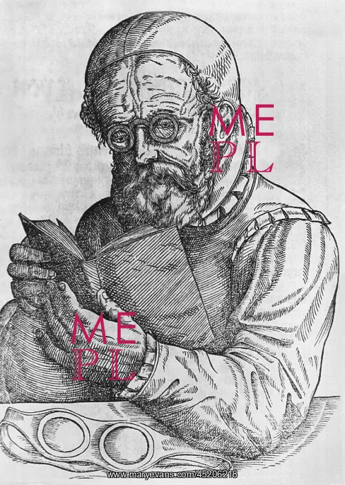 : A man reading with the aid of spectacles ? : A man reading with the aid of spectacles ?