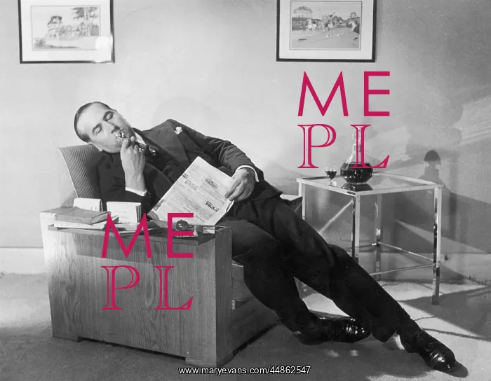 : Man Relaxing with Pipe : Man Relaxing with Pipe