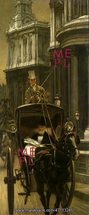 : Man Rides in Carriage, by Tissot : Man Rides in Carriage, by Tissot