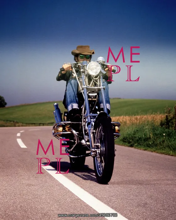 : Man Riding Custom Built Chopper Motorcycle on Highway : Man Riding Custom Built Chopper Motorcycle on Highway