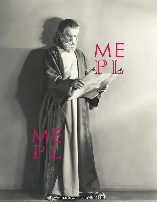 : Man in robe reading scroll : Man in robe reading scroll