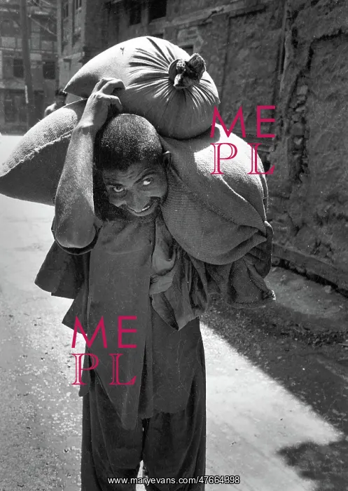 : Man with sack, Kashmir : Man with sack, Kashmir