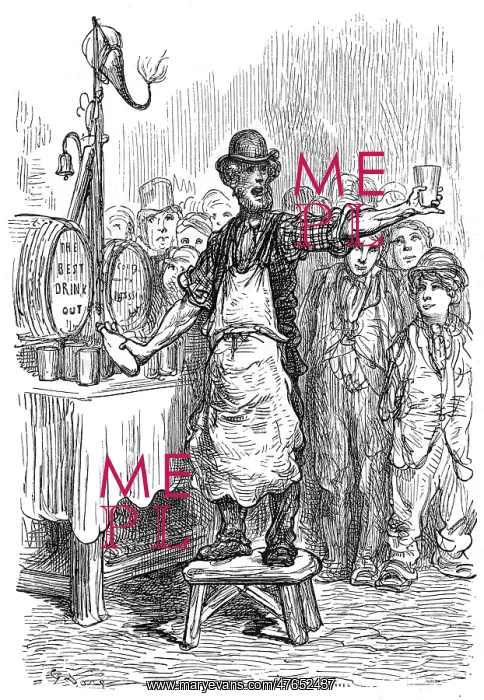 : Man selling ginger beer, 1870 : Man selling ginger beer, 1870