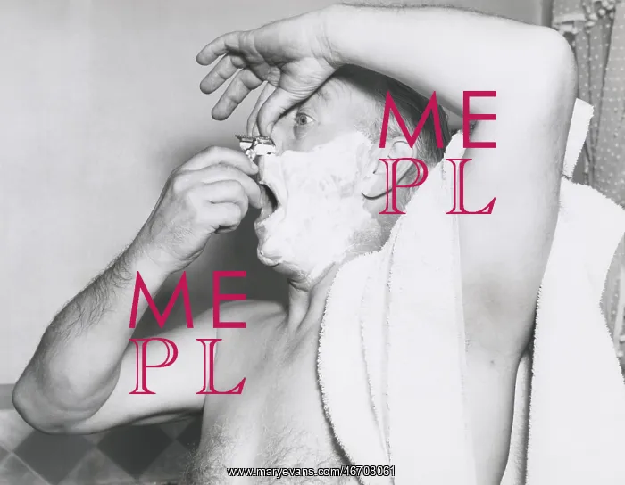  : Man shaving in those hard-to-get places