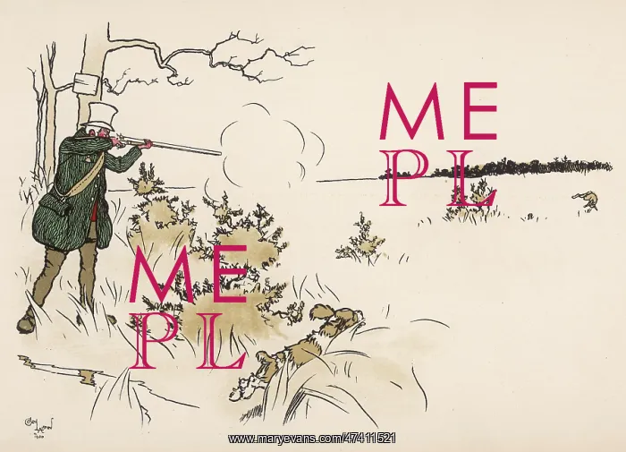 : Man shooting a hare : Man shooting a hare