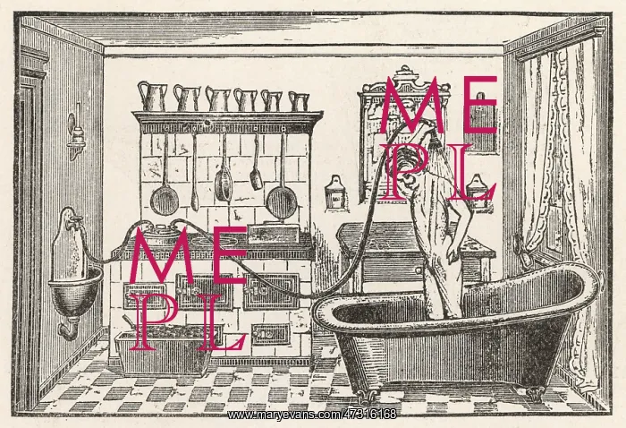 : Man Showering - Kitchen : Man Showering - Kitchen