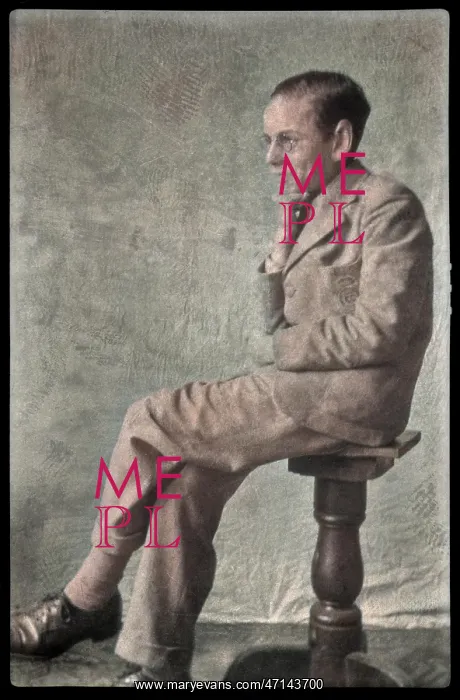  : Man sitting on a stool